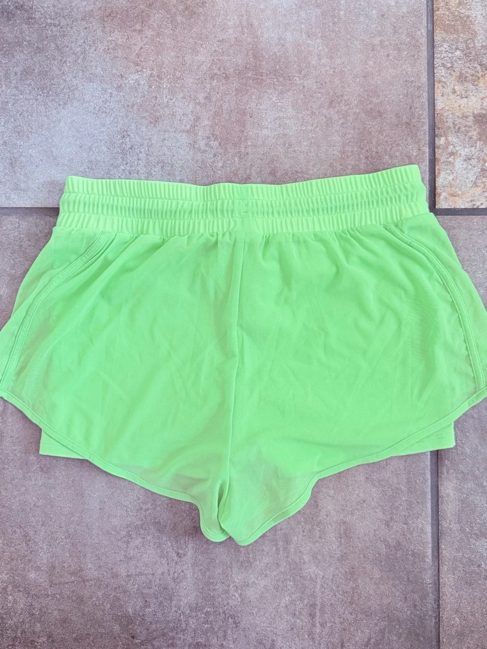 ALO Yoga Lime Green Athletic Drawstring Shorts